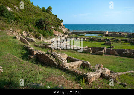 Sperlonga, ruines de la Villa di Tiberio, lazio, Italie Banque D'Images