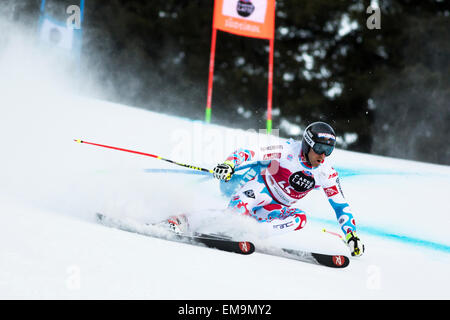 Val Badia, Italie 21 décembre 2014. MERMILLOD BLONDIN Thomas (Fra) qui se font concurrence sur les Audi Coupe du Monde de Ski Alpin Fis Banque D'Images