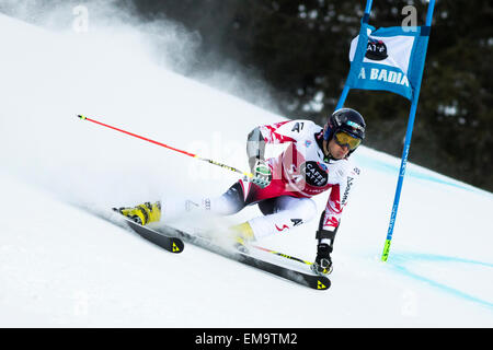 Val Badia, Italie 21 décembre 2014. Stefan BRENNSTEINER (Aut) qui se font concurrence sur les AUDI FIS Ski World Cup Men's Banque D'Images