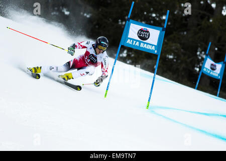 Val Badia, Italie 21 décembre 2014. Stefan BRENNSTEINER (Aut) qui se font concurrence sur les Audi Coupe du Monde de Ski Alpin Fis Banque D'Images