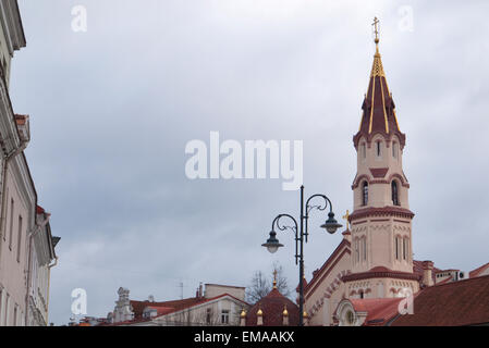 Eglise orthodoxe St Nicolas de la vieille ville de Vilnius, Lituanie Banque D'Images