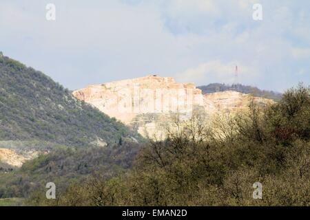 Dans les carrières de marbre de Botticino, dans le nord de l'Italie Banque D'Images