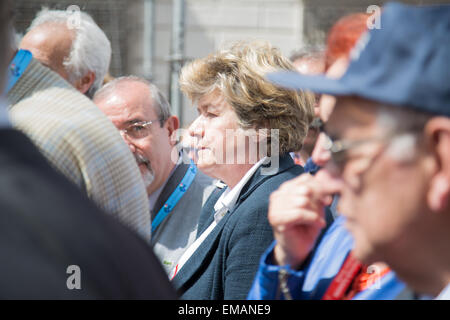 Rome, Italie. 18 avr, 2015. Susanna Camusso, syndacalist italien et leader de la Cgil à partir de 2010. © Davide Fracassi/Pacific Press/Alamy Live News Banque D'Images