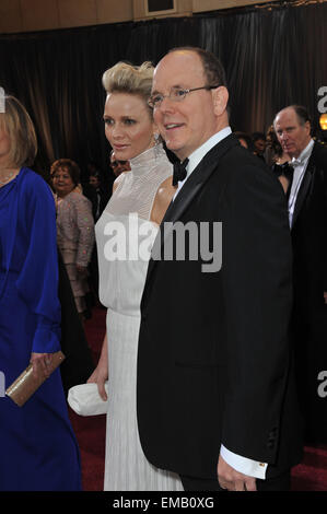 LOS ANGELES, CA - 26 février 2012 : La Princesse Charlene de Monaco, Prince Albert de Monaco au 84e congrès annuel de l'Academy Awards au Hollywood & Highland Theater, Hollywood. Banque D'Images