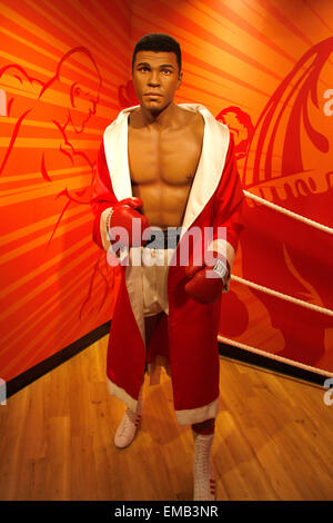 Muhammed Ali, alias Cassius Clay - Wachsfigur bei Madame Tussauds, 10. Juli 2008, Unter den Linden, Berlin-Mitte. Banque D'Images