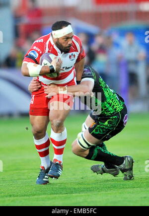 Gloucester, Royaume-Uni. 18 avr, 2015. John Afoa de Gloucester Rugby en action au cours de l'Rugby Challenge Cup demi-finale entre Gloucester Rugby vs Exeter Chiefs au stade Kingsholm Credit : Action Plus Sport/Alamy Live News Banque D'Images