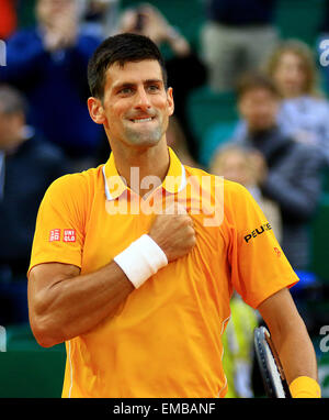 Masters de Monte Carlo. 15 Juin, 2014. Novak Djokovic bat Tomas Berdych en finale de Monte Carlo 7-5. 4-6, 6-3. © Michael Cullen/ZUMA/Alamy Fil Live News Banque D'Images