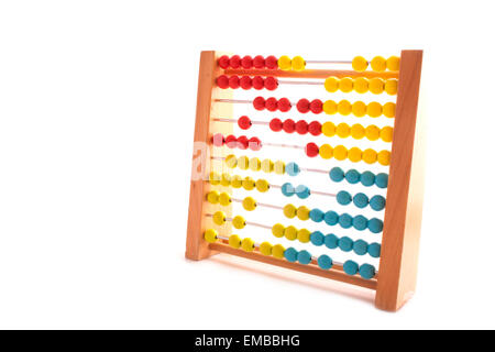 L'école les enfants d'Abacus tool isolé sur fond blanc Banque D'Images