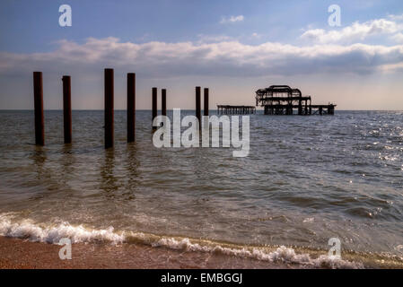 Jetée de l'Ouest, Brighton, Sussex, Angleterre, Royaume-Uni Banque D'Images