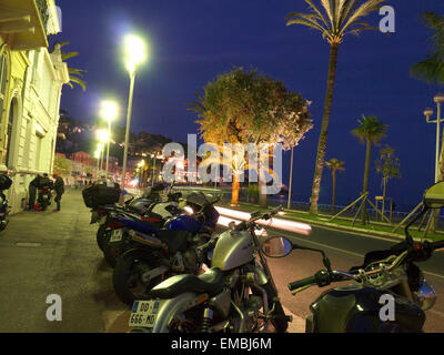 Les motos à Nice Banque D'Images