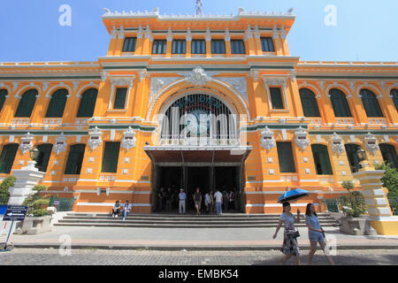 Vietnam, Ho Chi Minh Ville, Saigon, Poste centrale, Banque D'Images