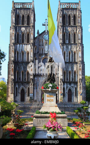 Vietnam, Hanoi, La Cathédrale St Joseph, Banque D'Images