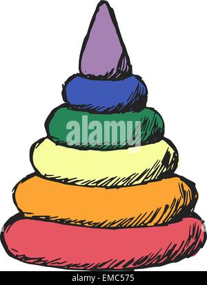 Toy pyramide couleur Illustration de Vecteur