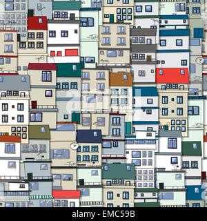 Vieille ville modèle transparent Illustration de Vecteur