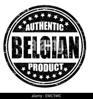 Produit belge authentique stamp Illustration de Vecteur