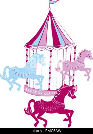 Carrousel Illustration de Vecteur