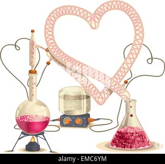 La chimie de l'amour - Vector Illustration Illustration de Vecteur