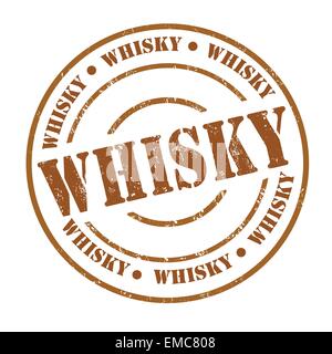 Timbre de whisky Illustration de Vecteur