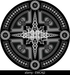 Compas de décoration en style celtique Illustration de Vecteur