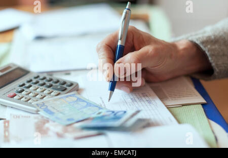 Calculer les pertes Banque D'Images