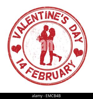 Valentine's Day stamp Illustration de Vecteur