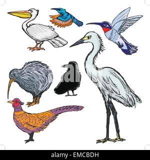 multitude d’oiseaux Illustration de Vecteur