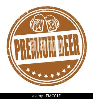 La bière Premium stamp Illustration de Vecteur