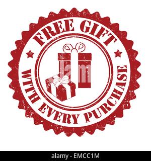 Cadeau gratuit avec chaque achat stamp Illustration de Vecteur