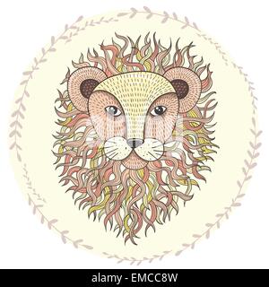 Cute little lion illustration pour enfants Illustration de Vecteur