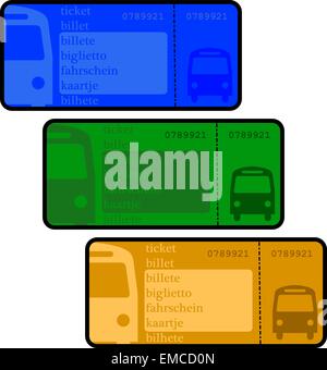 Billets d’autobus pour Illustration de Vecteur