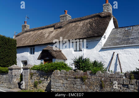 Tor Hesg chaume, long house llantwit major Vale of Glamorgan, Pays de Galles, Royaume-Uni. Banque D'Images