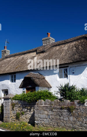 Tor Hesg chaume, long house llantwit major Vale of Glamorgan, Pays de Galles, Royaume-Uni. Banque D'Images