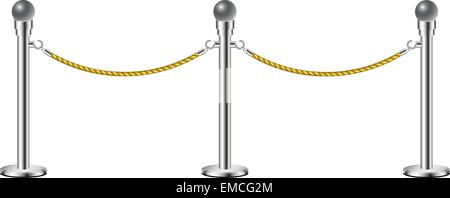 Obstacles corde Stand Illustration de Vecteur