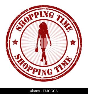 Shopping time stamp Illustration de Vecteur