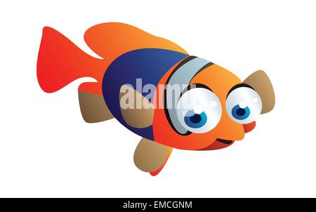 Cute cartoon poisson Illustration de Vecteur