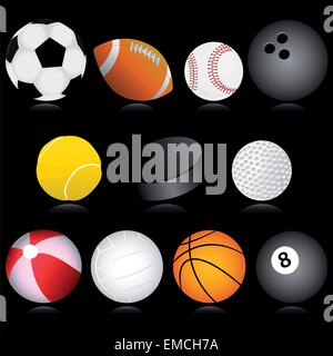 Balles de sport Illustration de Vecteur