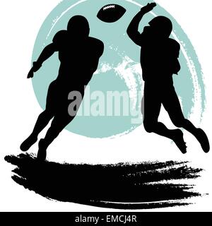 Les joueurs de football Illustration de Vecteur