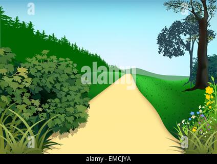 Paysage Illustration de Vecteur