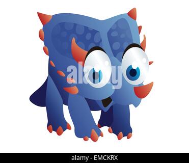 Triceratops mignon Illustration de Vecteur