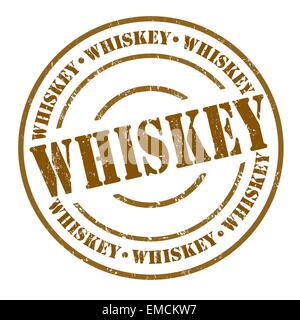 Timbre de whisky Illustration de Vecteur