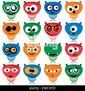 Aliens mignons Illustration de Vecteur
