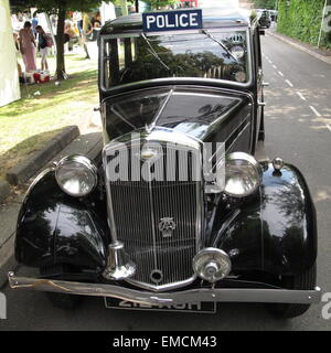 1932 Wolseley classic voiture de police stationné à Chingford, Londres Banque D'Images