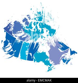 Carte canadienne Illustration de Vecteur