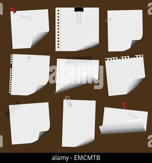 Sticky Note Papers Illustration de Vecteur