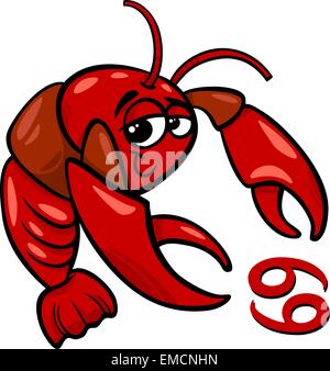 Le cancer ou le signe du zodiaque du crabe Illustration de Vecteur