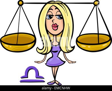 La balance ou le signe du zodiaque balance Illustration de Vecteur