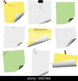 Sticky Note Papers Illustration de Vecteur