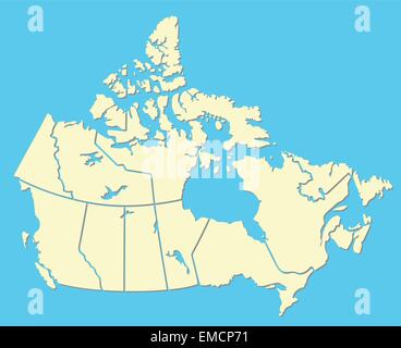 Carte du Canada Illustration de Vecteur