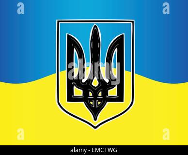 Drapeau de l’Ukraine Illustration de Vecteur