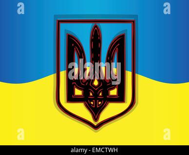 Drapeau de l’Ukraine Illustration de Vecteur